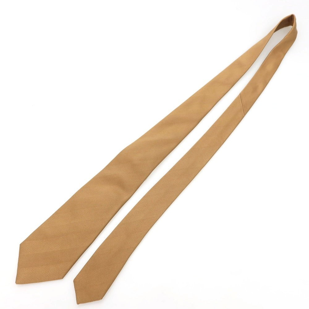 [Used] Nicky Silk Herringbone Plain Necktie Camel [Condition Rank A] [Men&