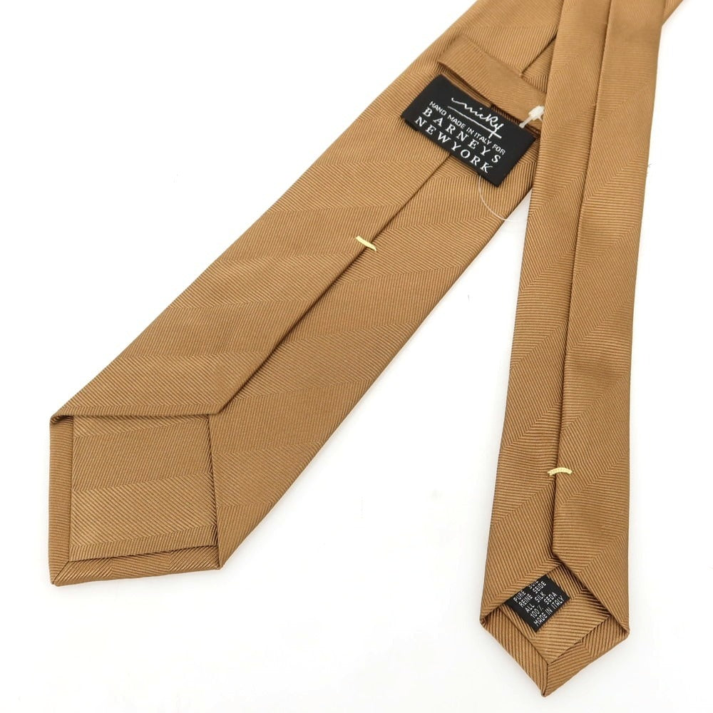 [Used] Nicky Silk Herringbone Plain Necktie Camel [Condition Rank A] [Men&