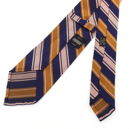 [Used] PIOMBO Twill Silk Striped Necktie Navy x Pink [Condition Rank B] [Men&