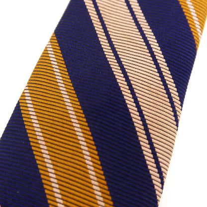 [Used] PIOMBO Twill Silk Striped Necktie Navy x Pink [Condition Rank B] [Men&