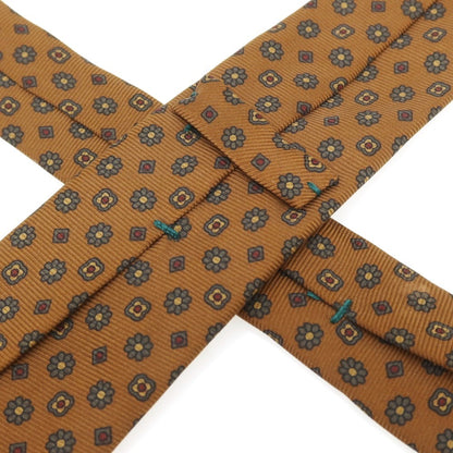 [Used] Finamore Silk Quattro Pieghe Small Pattern Tie Brown [Condition Rank A] [Men&