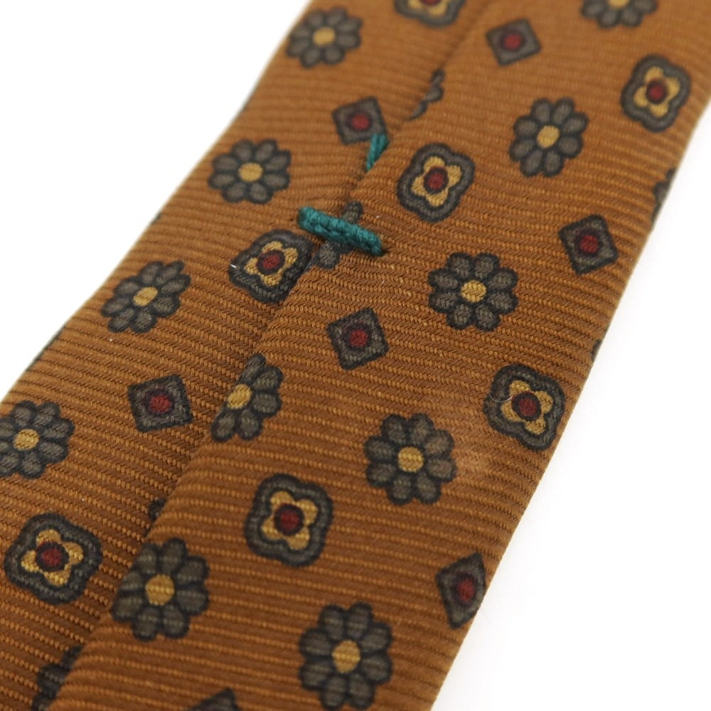 [Used] Finamore Silk Quattro Pieghe Small Pattern Tie Brown [Condition Rank A] [Men&