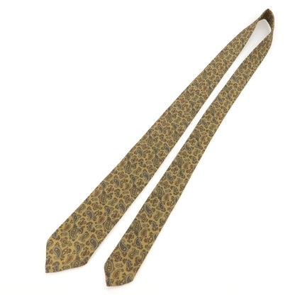 [Used] Salvatore Piccolo Linen Paisley Pattern Necktie Khaki [Condition Rank B] [Men&