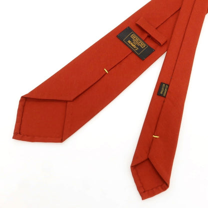 [Used] BRERA Milano Cotton Cashmere Plain Tie Terracotta [Condition Rank B] [Men&
