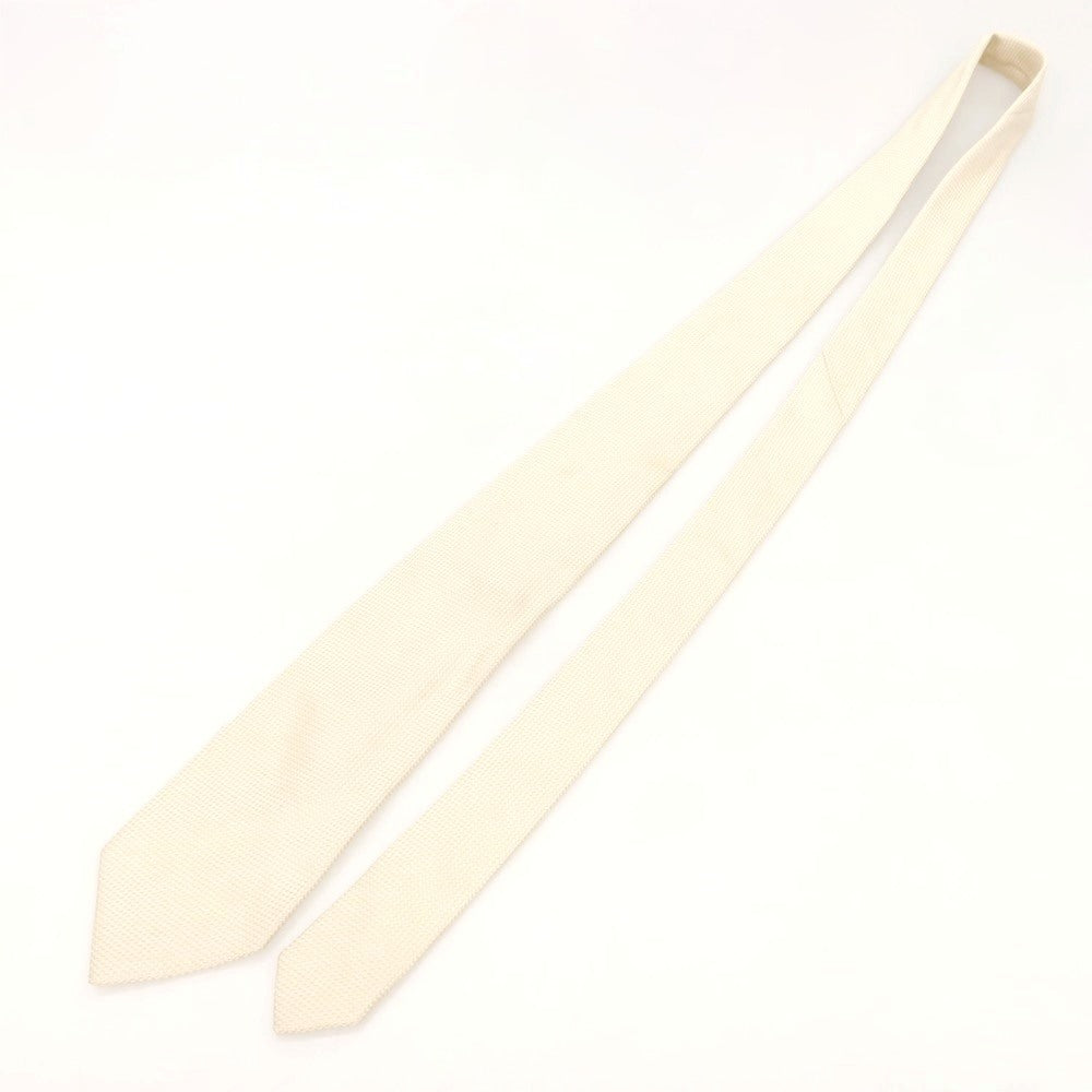 [Used] Franco Bassi Plain Silk Necktie Cream [Condition Rank C] [Men&