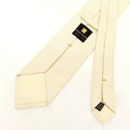 [Used] Franco Bassi Plain Silk Necktie Cream [Condition Rank C] [Men&