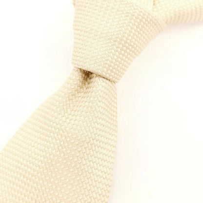 [Used] Franco Bassi Plain Silk Necktie Cream [Condition Rank C] [Men&
