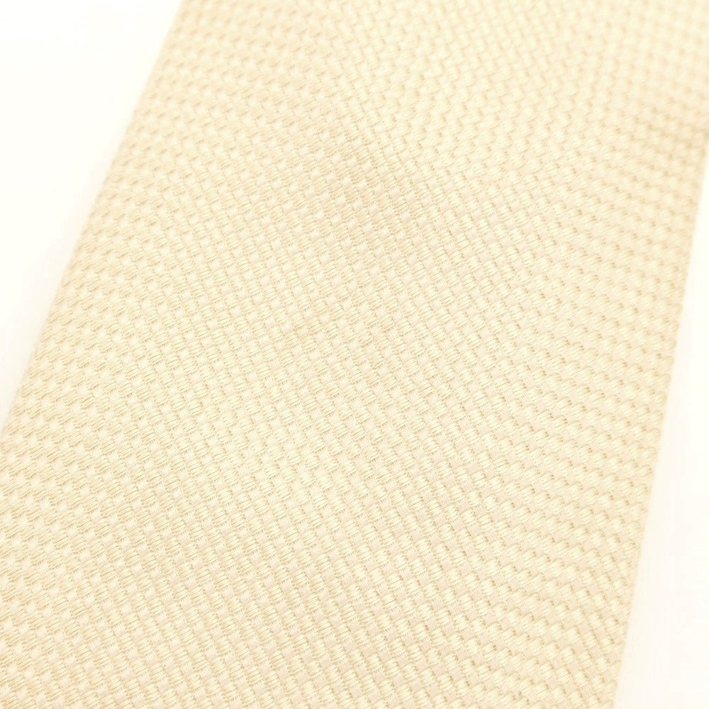 [Used] Franco Bassi Plain Silk Necktie Cream [Condition Rank C] [Men&