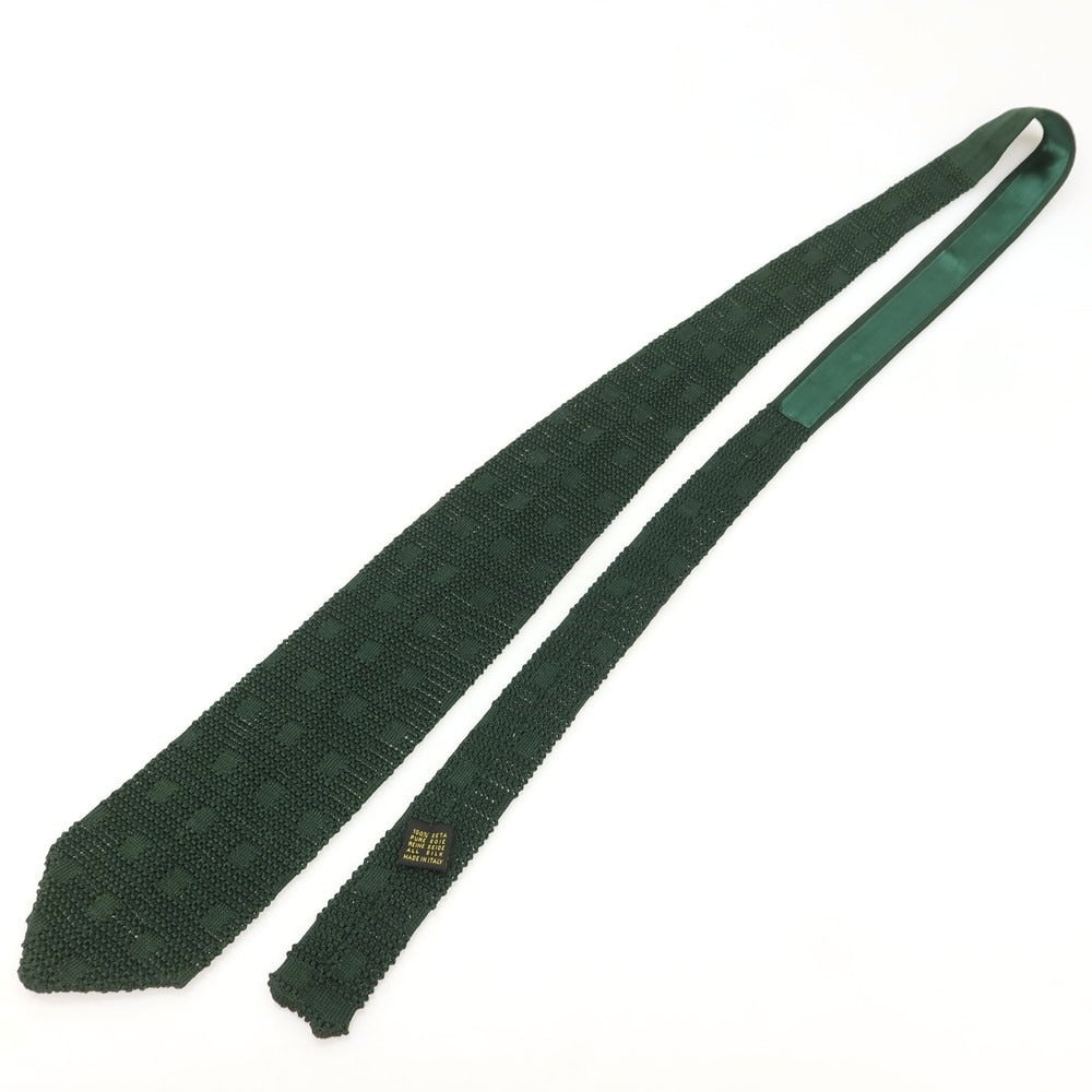 [Used] Barneys New York Silk Sword-Shaped Knit Tie Dark Green [Condition Rank B] [Men&