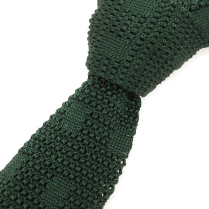 [Used] Barneys New York Silk Sword-Shaped Knit Tie Dark Green [Condition Rank B] [Men&