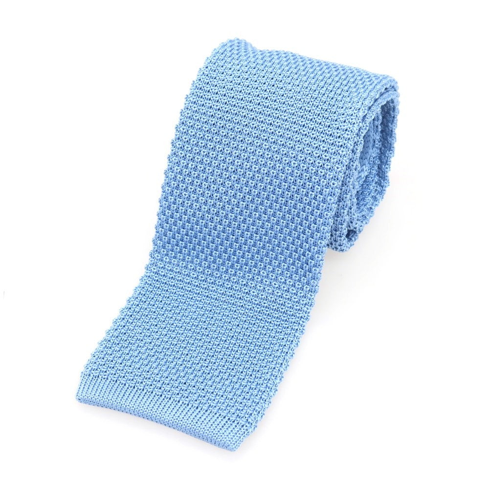 [Used] Stefano Bigi Silk Knit Tie Light Blue [Condition Rank A] [Men&