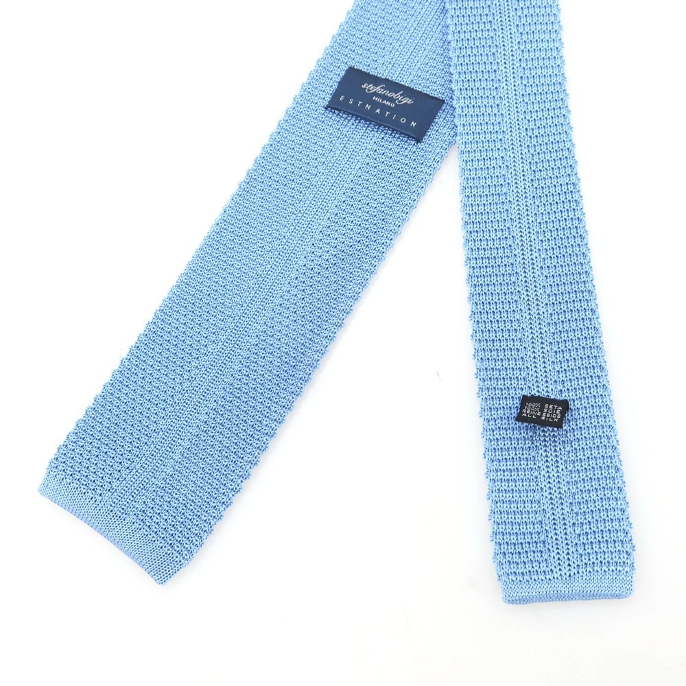 [Used] Stefano Bigi Silk Knit Tie Light Blue [Condition Rank A] [Men&
