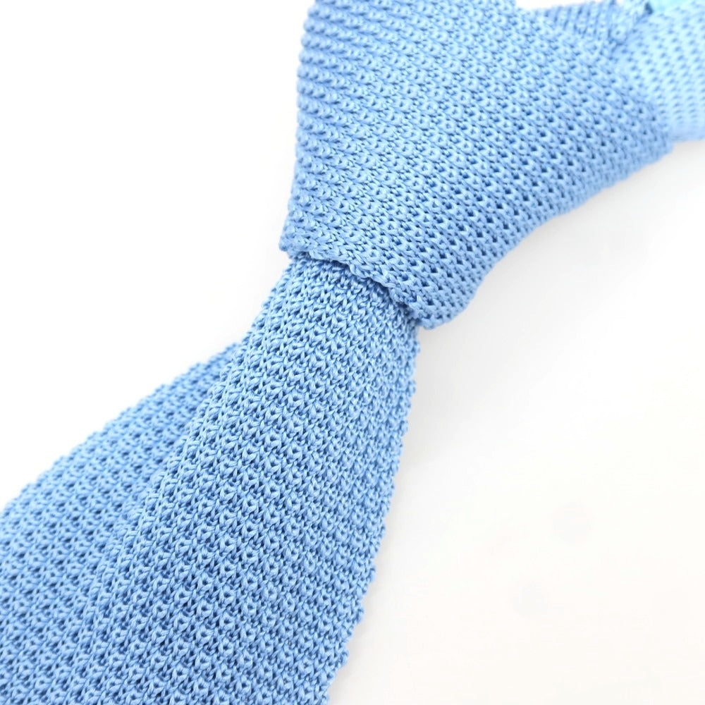 [Used] Stefano Bigi Silk Knit Tie Light Blue [Condition Rank A] [Men&