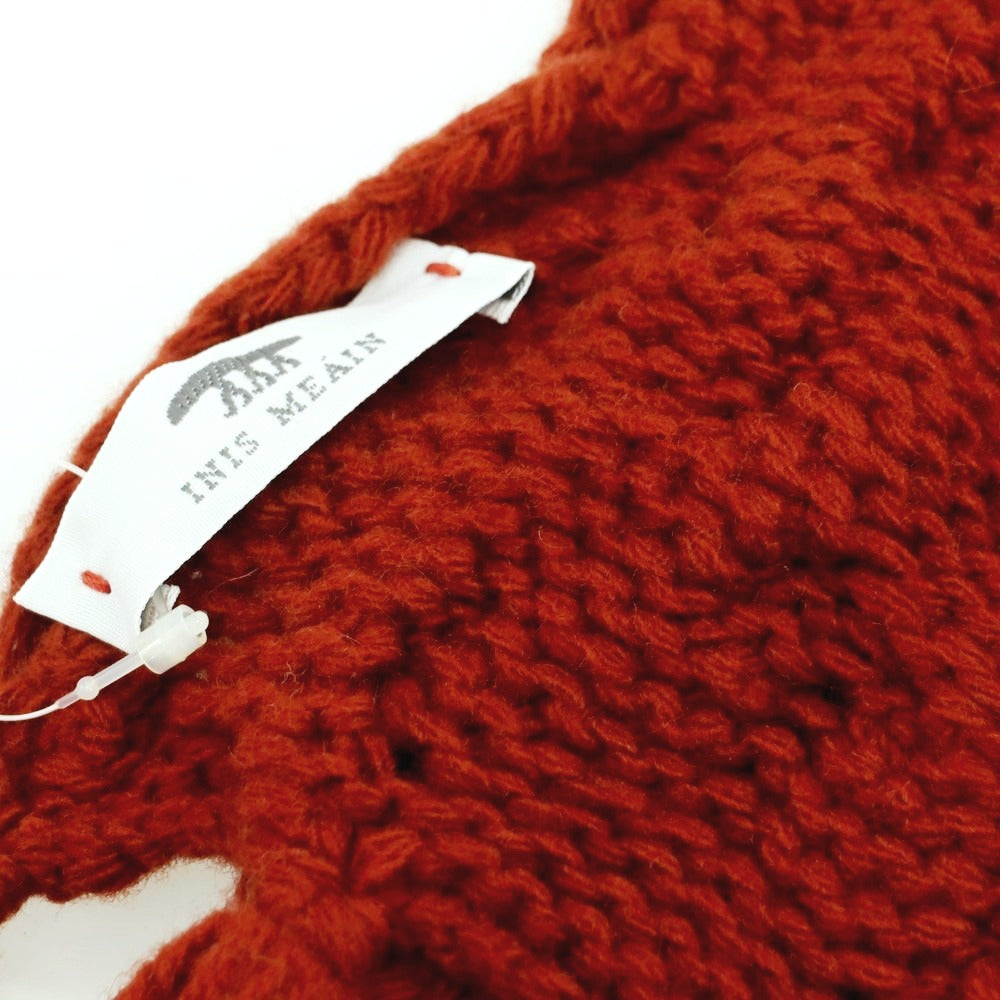 【中古】【未使用】イニシュマン INIS MEAIN ウール マフラー オレンジブラウン【 状態ランクS 】【 メンズ 】