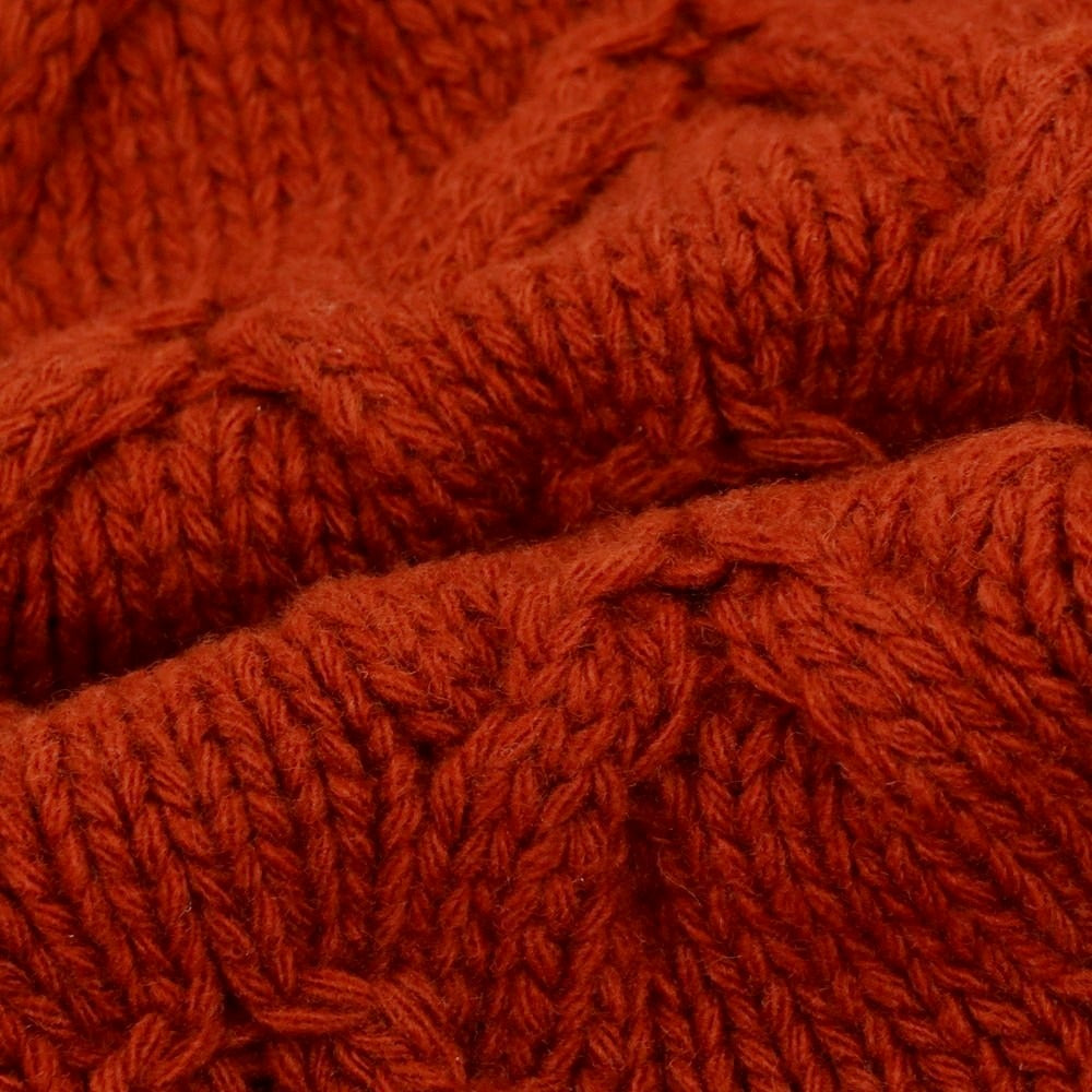 【中古】【未使用】イニシュマン INIS MEAIN ウール マフラー オレンジブラウン【 状態ランクS 】【 メンズ 】