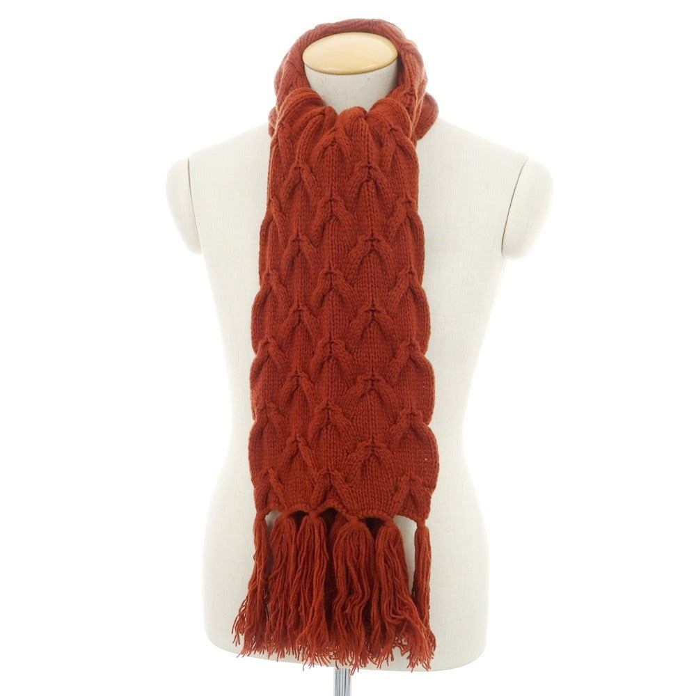 【中古】【未使用】イニシュマン INIS MEAIN ウール マフラー オレンジブラウン【 状態ランクS 】【 メンズ 】