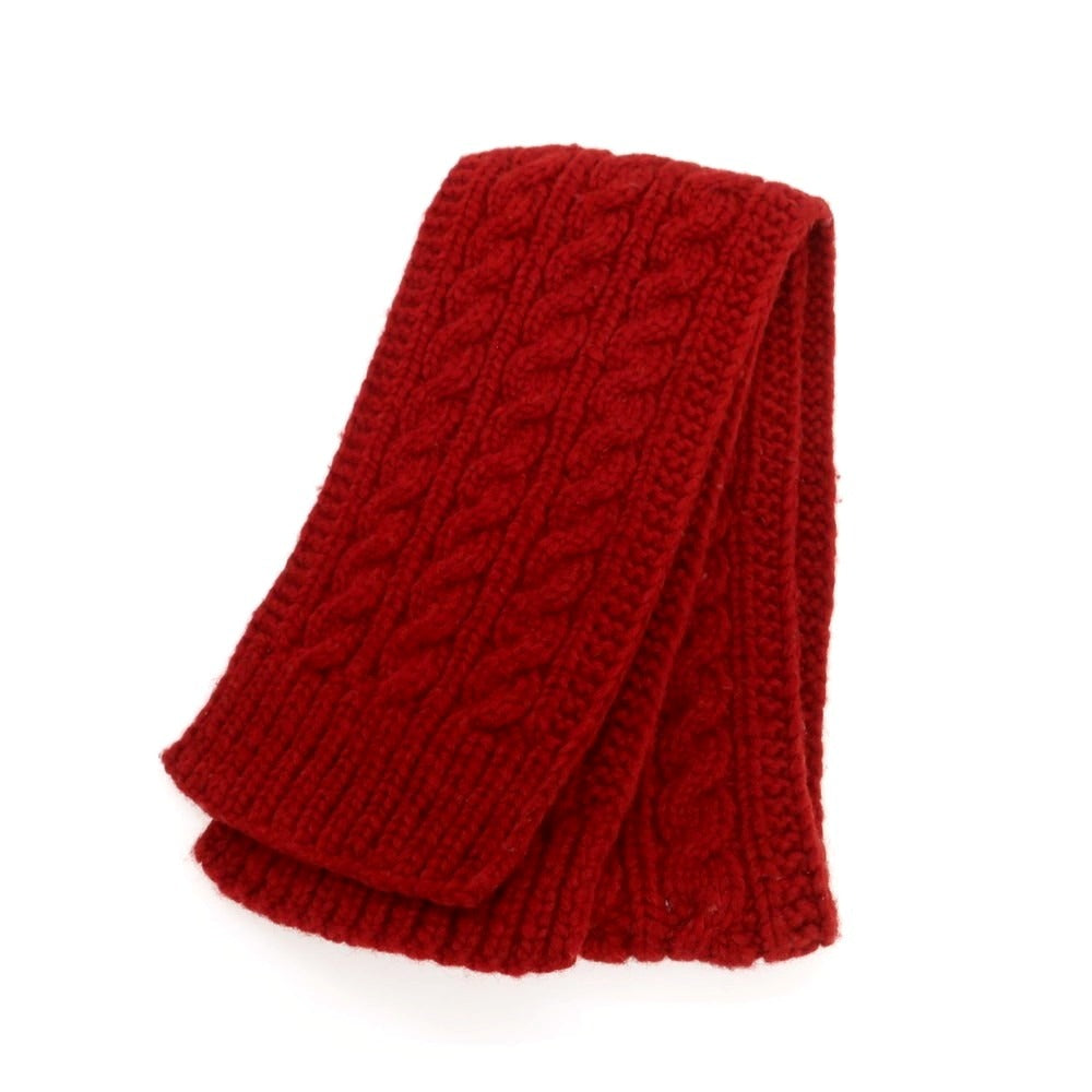 【中古】ラルフローレン RALPH LAUREN ウール ケーブル編み マフラー ダークレッド【 状態ランクB 】【 メンズ 】