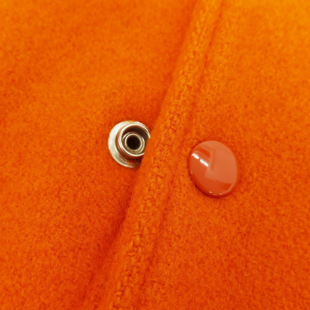 【中古】ティーエム アスレチックス TM ATHLETICS ウール×レザー 中綿入り スタジャン オレンジxグレー【 36 】【 状態ランクC 】【 メンズ 】