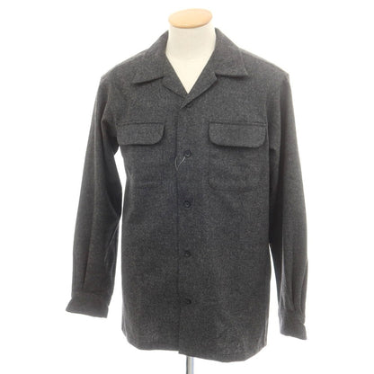 【中古】【未使用】ペンドルトン PENDLETON BOARD SHIRT バージンウール オープンカラー カジュアルシャツ ダークグレー【 S 】【 状態ランクS 】【 メンズ 】