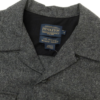 【中古】【未使用】ペンドルトン PENDLETON BOARD SHIRT バージンウール オープンカラー カジュアルシャツ ダークグレー【 S 】【 状態ランクS 】【 メンズ 】