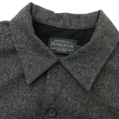 【中古】【未使用】ペンドルトン PENDLETON BOARD SHIRT バージンウール オープンカラー カジュアルシャツ ダークグレー【 S 】【 状態ランクS 】【 メンズ 】