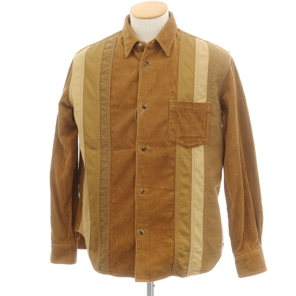【中古】コムデギャルソンオム COMME des GARCONS HOMME 2021年秋冬 コットンウール コーデュロイ カジュアルシャツ キャメル【 S 】【 状態ランクB 】【 メンズ 】