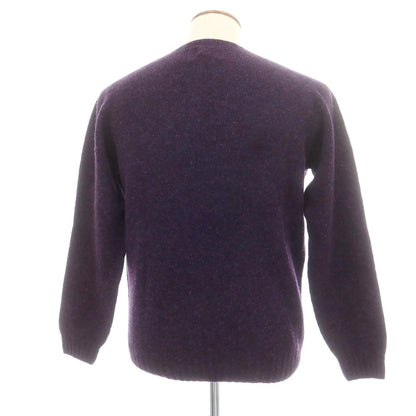 【中古】【未使用】インバーアラン INVERALLAN ウール クルーネック プルオーバーニット ダークパープル【 40 】【 状態ランクS 】【 メンズ 】