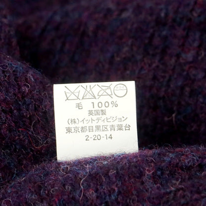 【中古】【未使用】インバーアラン INVERALLAN ウール クルーネック プルオーバーニット ダークパープル【 40 】【 状態ランクS 】【 メンズ 】