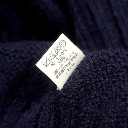 【中古】インバーアラン INVERALLAN ウール クルーネック プルオーバーニット ネイビー【 40 】【 状態ランクB 】【 メンズ 】