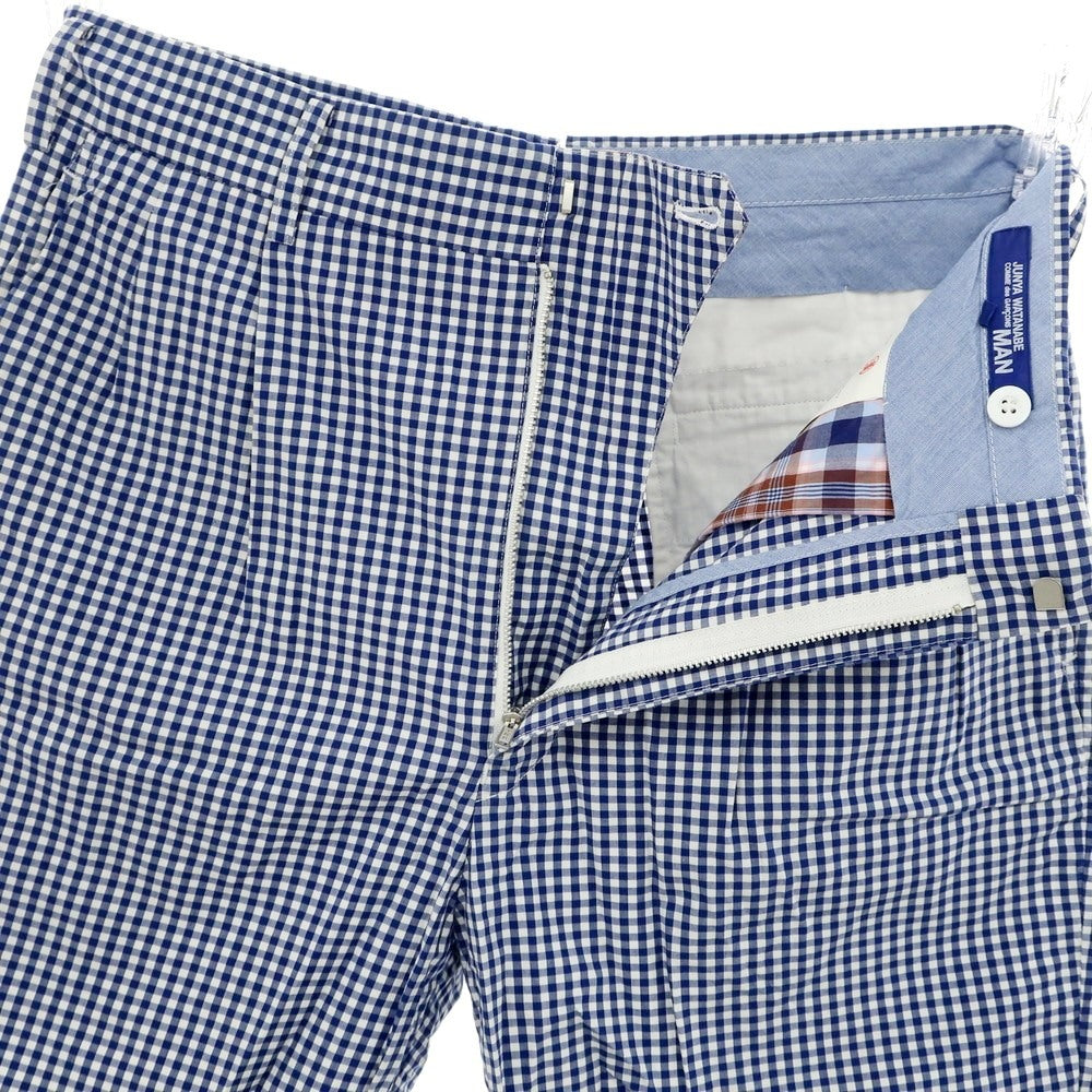 [Used] JUNYA WATANABE MAN Spring/Summer 2013 Cotton Gingham Check Shorts Navy Blue x White [XS] [Condition Rank B] [Men&