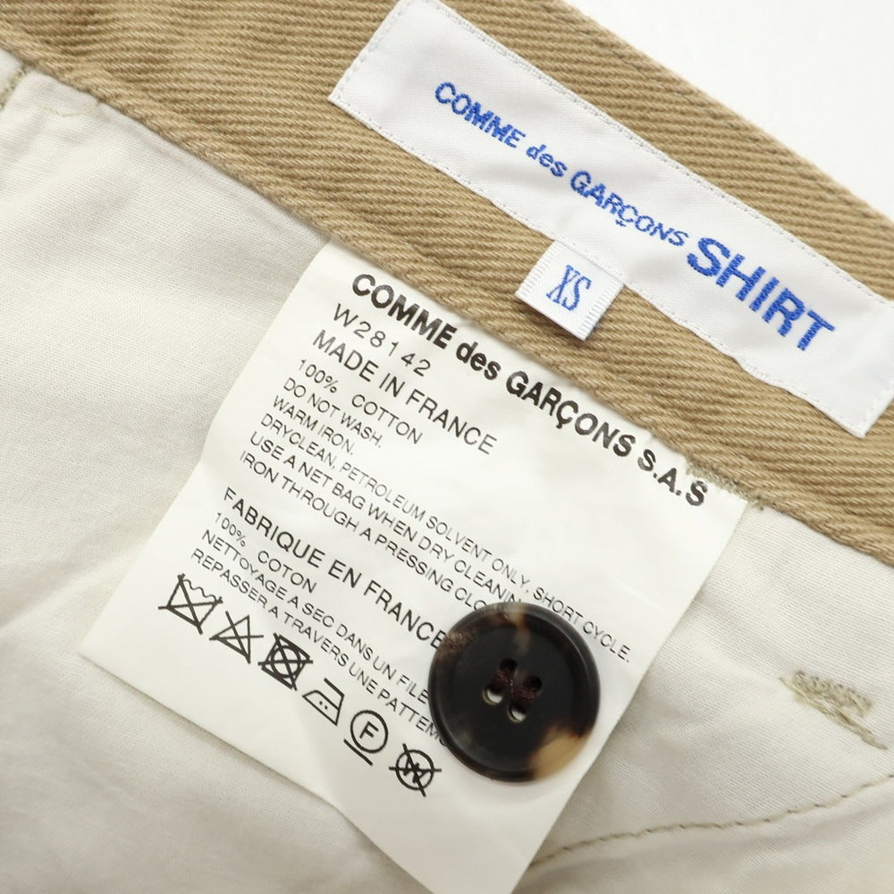 [Used] COMME des GARCONS SHIRT 2020 Autumn/Winter Cotton Chino Pants Beige [XS] [Condition Rank C] [Men&