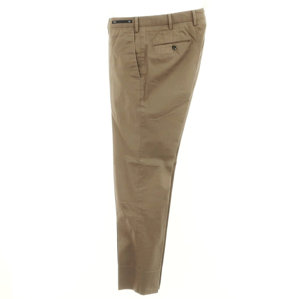 [Used] PT01 WATERCOLOR Stretch Cotton Casual Slacks Pants Khaki Brown [48] [Condition Rank C] [Men&