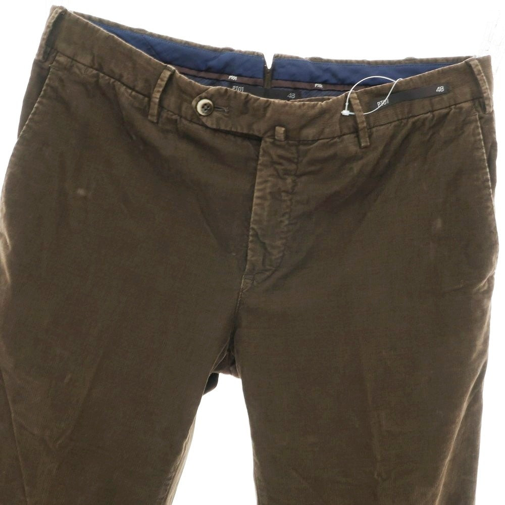 [Used] PT01 Stretch Summer Corduroy Corduroy Pants Brown [48] [Condition Rank B] [Men&