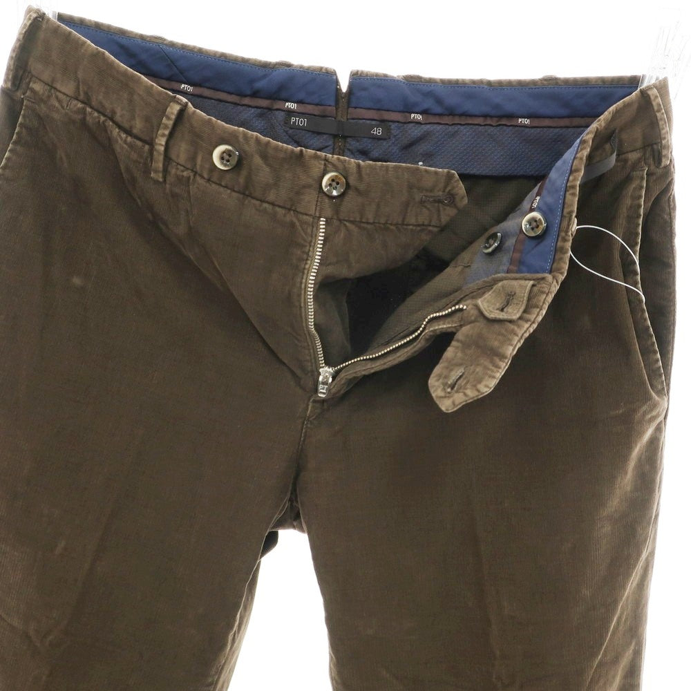 [Used] PT01 Stretch Summer Corduroy Corduroy Pants Brown [48] [Condition Rank B] [Men&