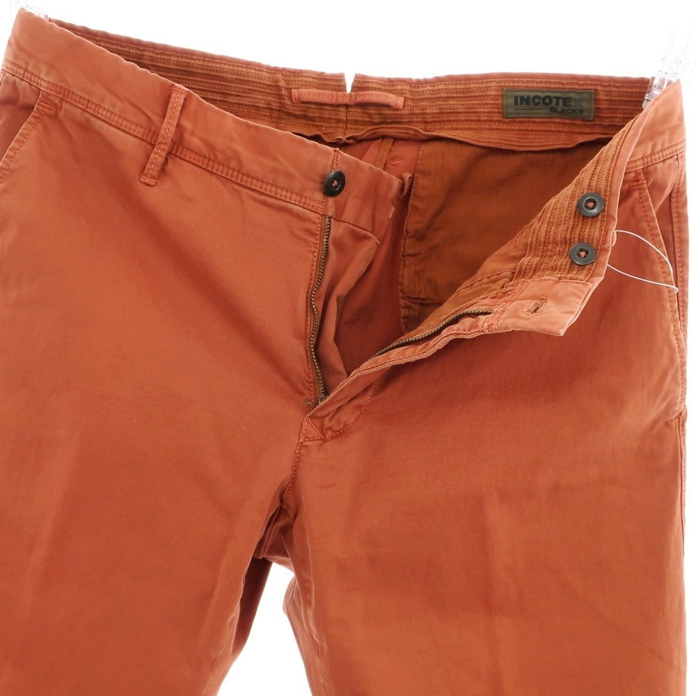 [Used] INCOTEX Stretch Cotton Casual Slacks Pants Dark Orange [33] [Condition Rank B] [Men&