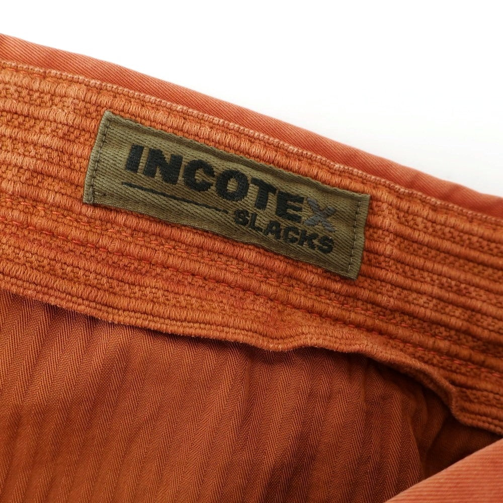 【中古】インコテックス INCOTEX ストレッチ コットン カジュアルスラックスパンツ ダークオレンジ【サイズ33】【 状態ランクB 】【 メンズ 】[EPD]