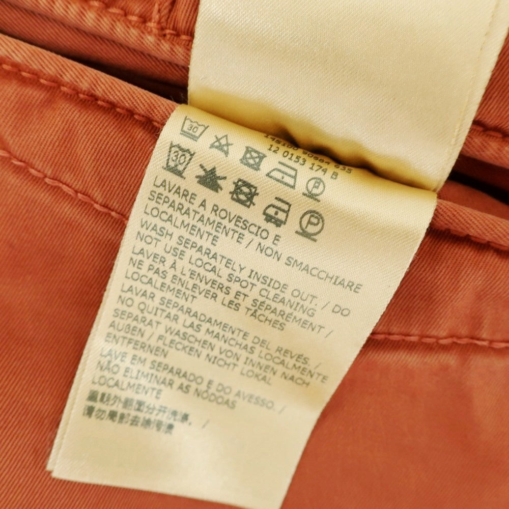 【中古】インコテックス INCOTEX ストレッチ コットン カジュアルスラックスパンツ ダークオレンジ【サイズ33】【 状態ランクB 】【 メンズ 】[EPD]