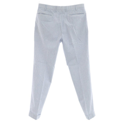 [Used] INCOTEX Cotton Seersucker Striped Casual Slacks Pants Blue x White [50] [Condition Rank B] [Men&