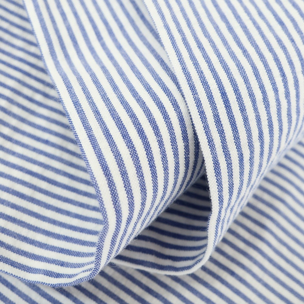 [Used] INCOTEX Cotton Seersucker Striped Casual Slacks Pants Blue x White [50] [Condition Rank B] [Men&