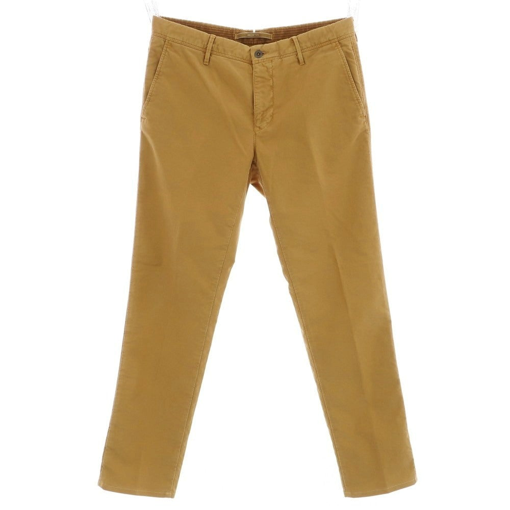 [Used] INCOTEX TRICOCHINO stretch cotton casual slacks pants, yellow ocher color [33] [Condition rank B] [Men&