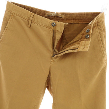 [Used] INCOTEX TRICOCHINO stretch cotton casual slacks pants, yellow ocher color [33] [Condition rank B] [Men&