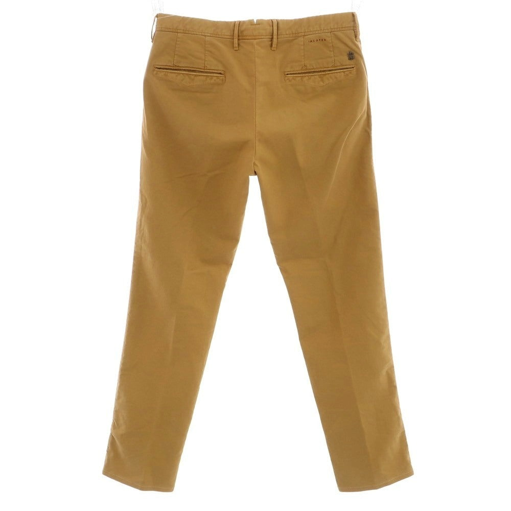 [Used] INCOTEX TRICOCHINO stretch cotton casual slacks pants, yellow ocher color [33] [Condition rank B] [Men&