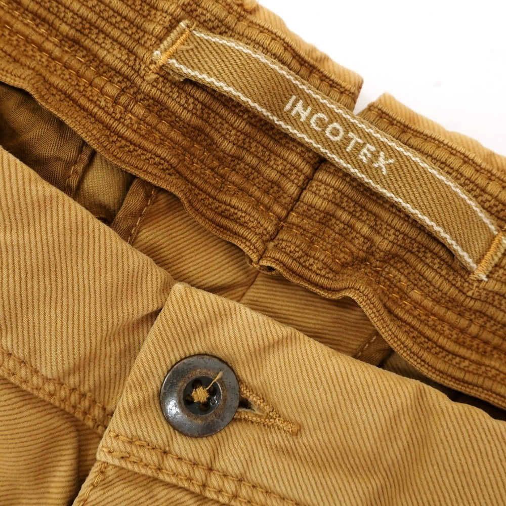 [Used] INCOTEX TRICOCHINO stretch cotton casual slacks pants, yellow ocher color [33] [Condition rank B] [Men&