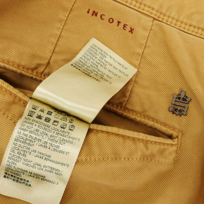 [Used] INCOTEX TRICOCHINO stretch cotton casual slacks pants, yellow ocher color [33] [Condition rank B] [Men&