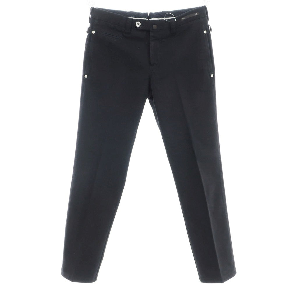 【中古】ピーティーゼロウーノ PT01 SILVERCHINO ストレッチ コットン カジュアルスラックスパンツ ブラックネイビー【 46 】【 状態ランクB 】【 メンズ 】