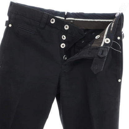 【中古】ピーティーゼロウーノ PT01 SILVERCHINO ストレッチ コットン カジュアルスラックスパンツ ブラックネイビー【 46 】【 状態ランクB 】【 メンズ 】
