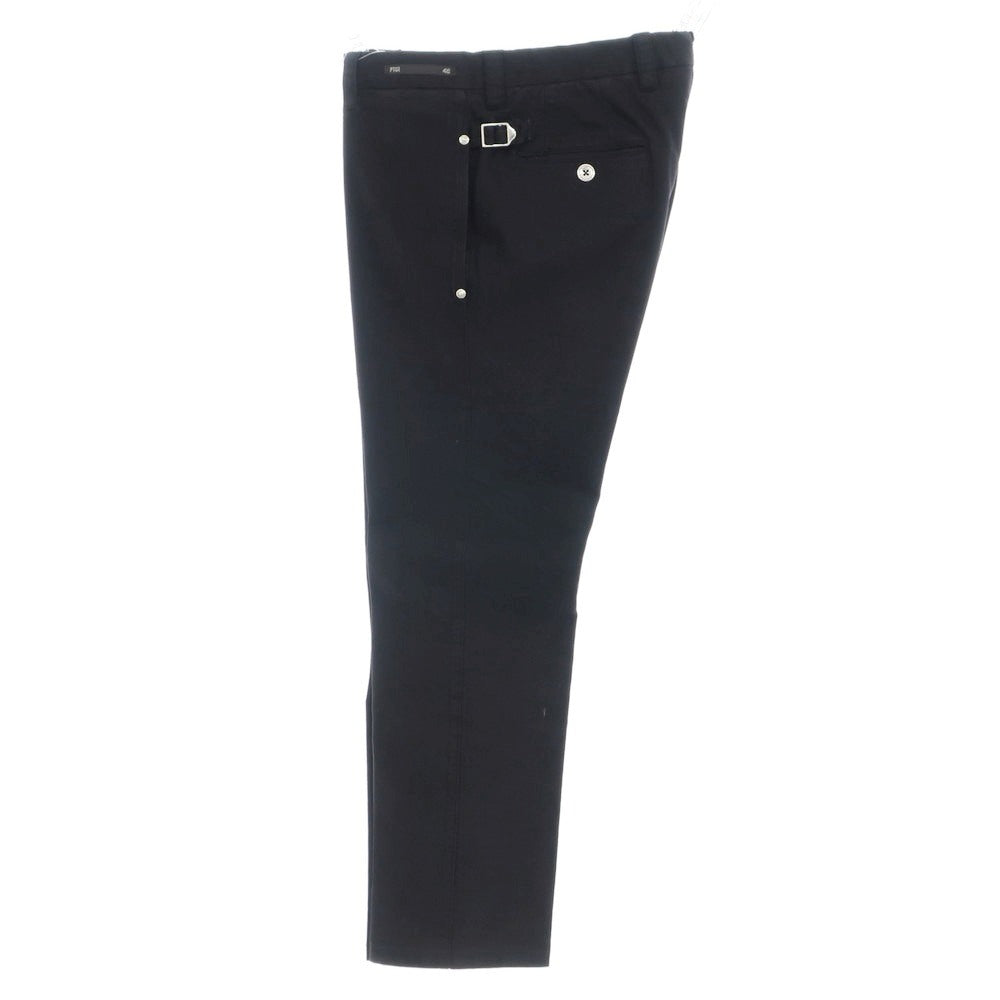 【中古】ピーティーゼロウーノ PT01 SILVERCHINO ストレッチ コットン カジュアルスラックスパンツ ブラックネイビー【 46 】【 状態ランクB 】【 メンズ 】