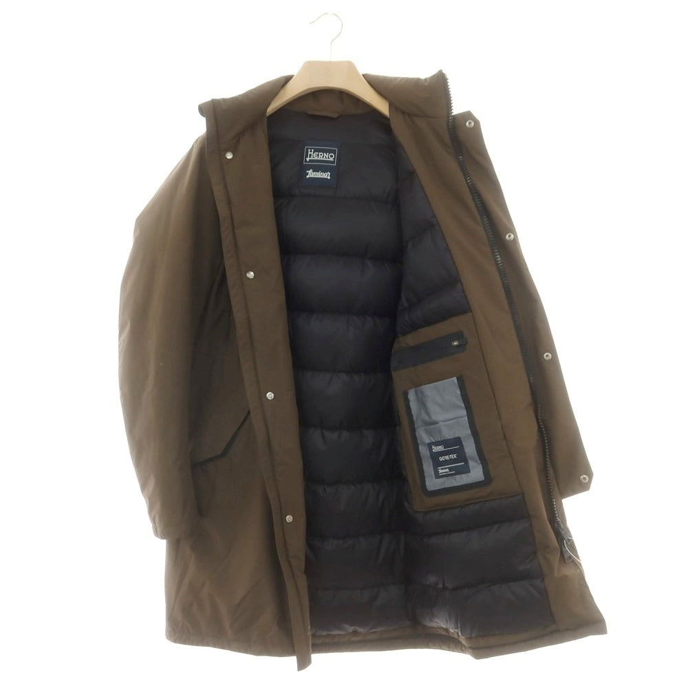 【中古】ヘルノ Herno ポリエステル ダウンコート カーキ【 サイズ48 】【 状態ランクC 】【 メンズ 】 [CPD]
