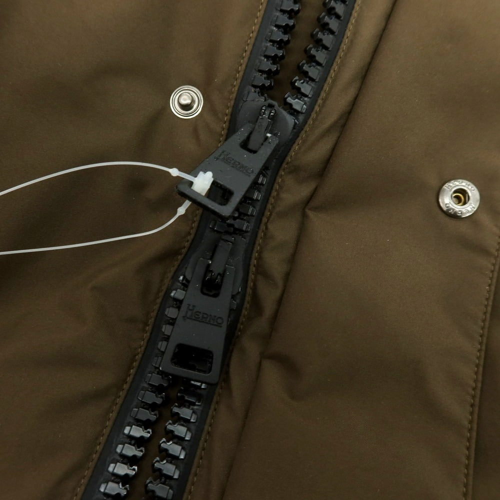 【中古】ヘルノ Herno ポリエステル ダウンコート カーキ【 48 】【 状態ランクC 】【 メンズ 】