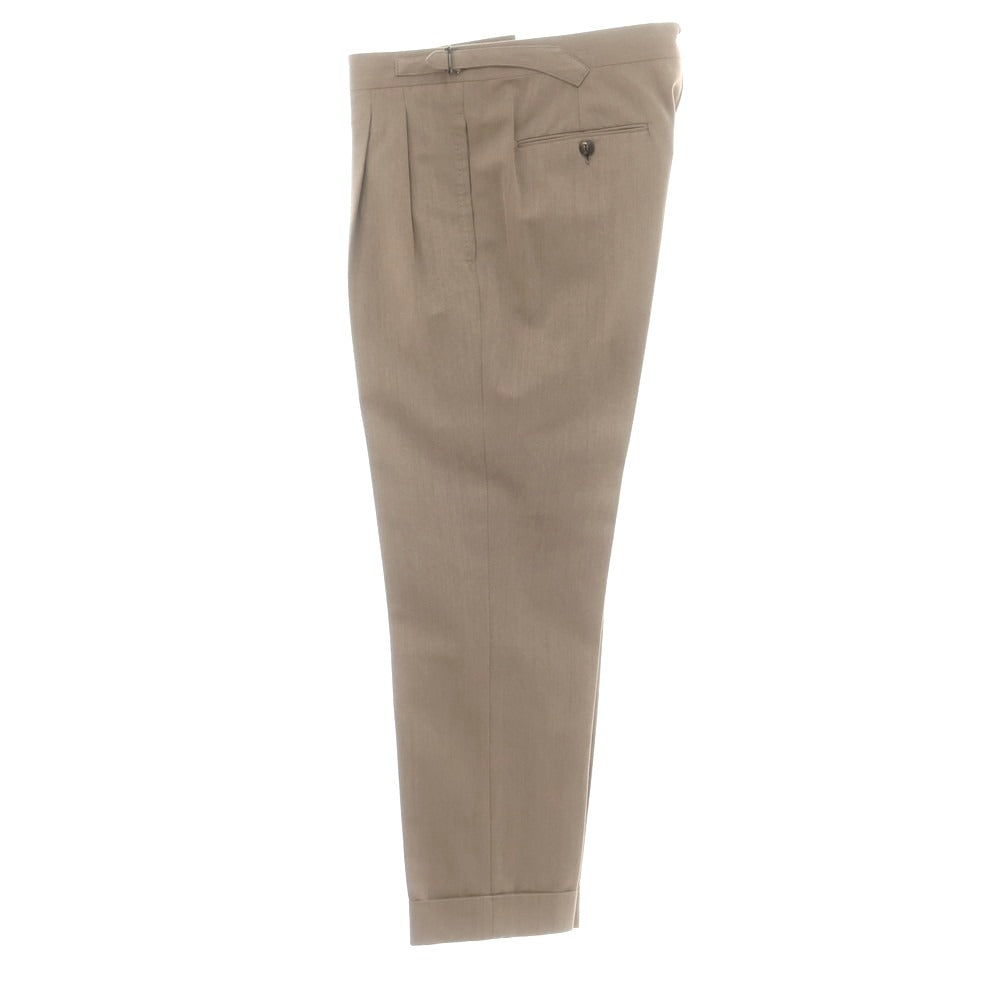 【中古】スティレ ラティーノ STILE LATINO ウールコットン 3つボタンスーツ グレイッシュブラウン【 48 Drop8R 】【 状態ランクB 】【 メンズ 】